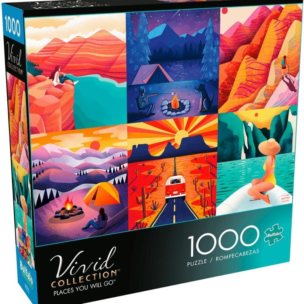 'PLACES YOU WILL GO' PUZZLE - 1,000 PIECES - 6 MINI PUZZLES IN ONE